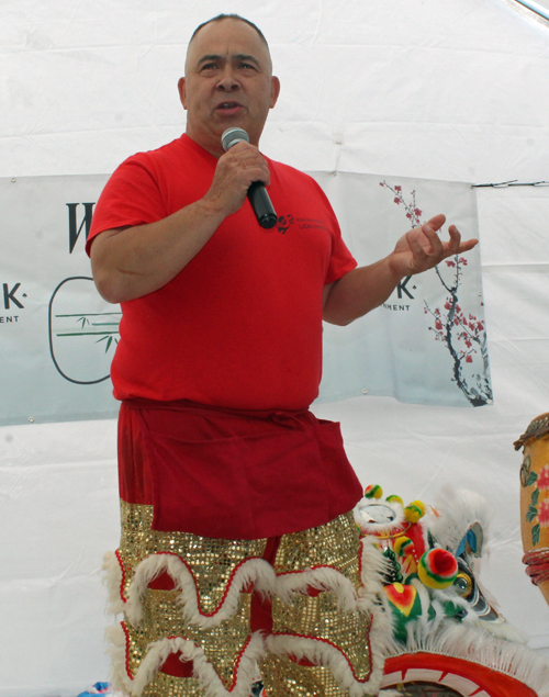 George Kwan explaining the awakening ceremony