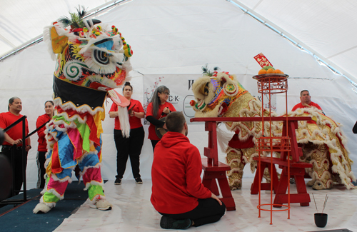 Kwan Family Lion Dance Team at the 2023 Cleveland Asian Festival