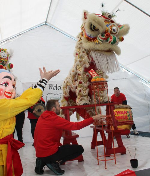 Kwan Family Lion Dance Team at the 2023 Cleveland Asian Festival