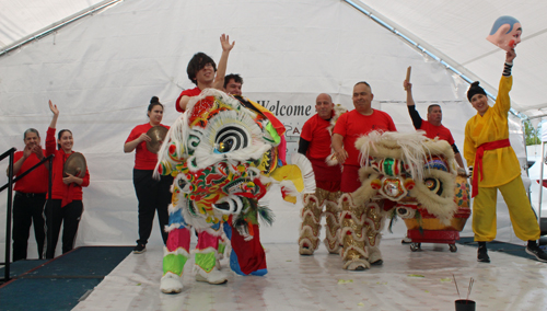 Kwan Family Lion Dance Team at the 2023 Cleveland Asian Festival