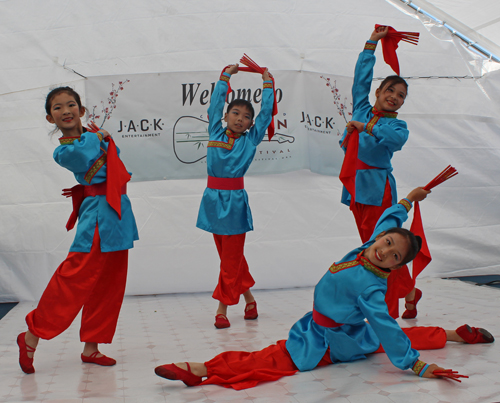 Young Chinese girls from the Stellar Acrobatic Dance Academy 