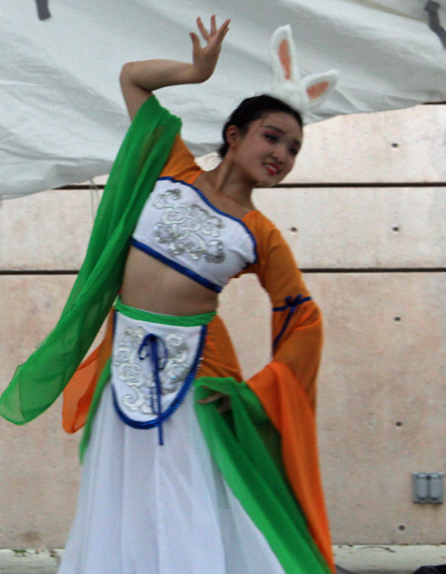 Girl from Stellar Acrobatic Dance Academy performs