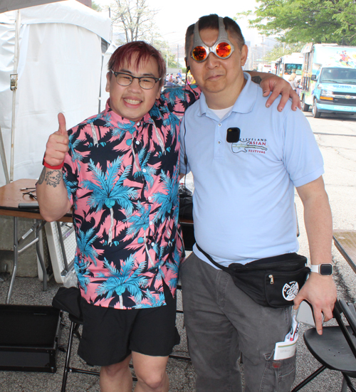 Sound guy and Johnny Wu