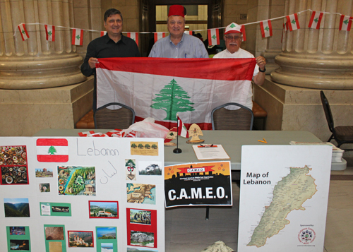 CAMEO reps Chafic and Pierre Bejjani and Faris Alameh at the Lebanon table