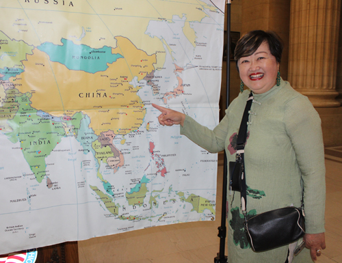 Map of China - Ying Pu points to Shanghai