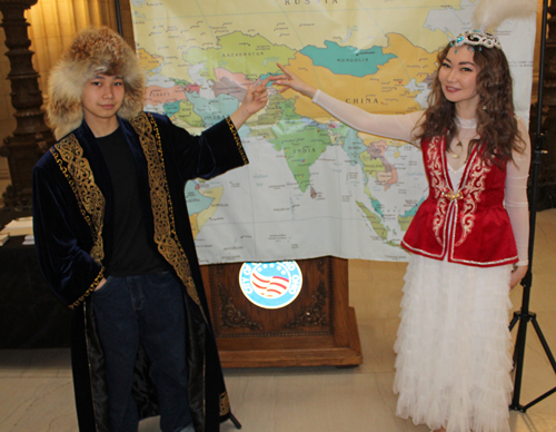 Kazakhstan on both maps
