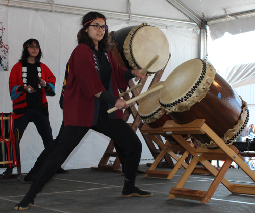 Oberlin College Taiko Drum Team at the 2025 Cleveland Asian Festival