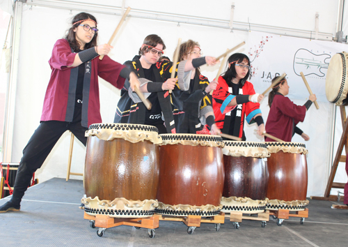 Oberlin College Taiko Drum Team at the 2025 Cleveland Asian Festival