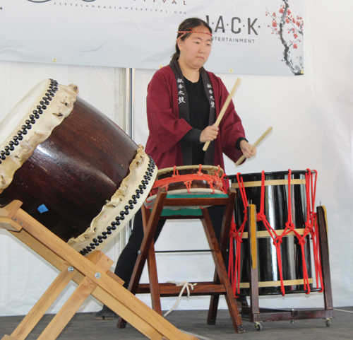 Oberlin College Taiko Drum Team at the 2025 Cleveland Asian Festival