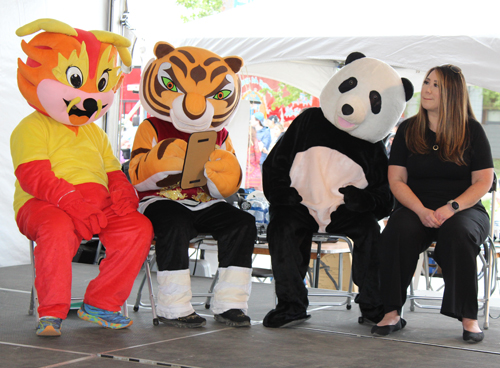 CAF Mascots and Lynna Lai in Trivia Contest