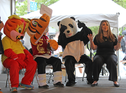 CAF Mascots and Lynna Lai in Trivia Contest