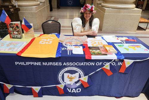Rose Ferguson of the Philippine Nurses Association of Ohio and also the Filipino Cultural Garden in Cleveland