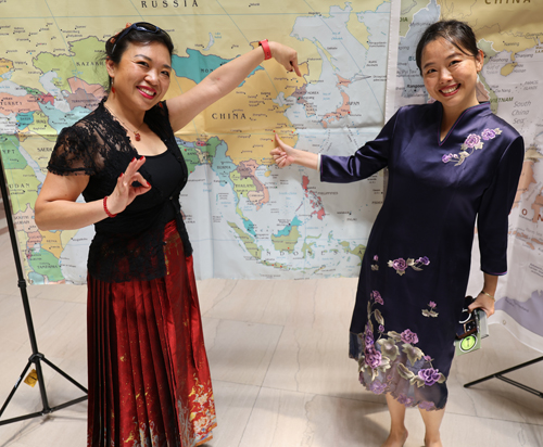 Pointing to two regions of China