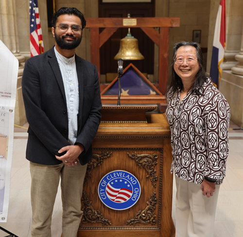 Cleveland City Councilman Tanmay Shah and Chia-Min Chen