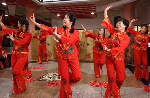 Cleveland Glory Waist Drum Team at Lunar New Year celebration 2026 at Asia Plaza