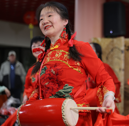 Cleveland Glory Waist Drum Team at Lunar New Year celebration 2026 at Asia Plaza