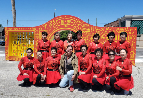 Chinese dancers at MidTown Cleveland's AsiaTown Children's Day