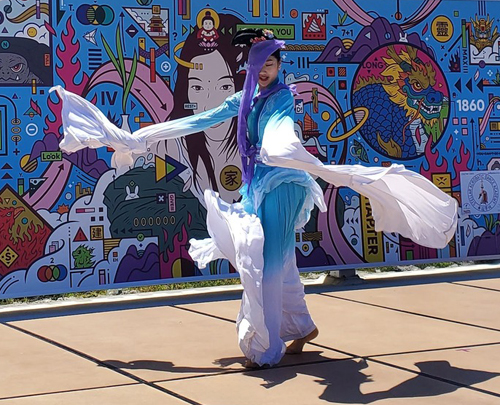 Chinese dancer at MidTown Cleveland's AsiaTown Children's Day