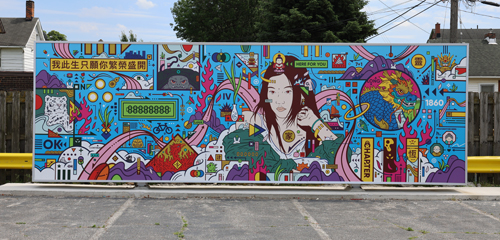 AsiaTown Pop-up Park Mural in Cleveland