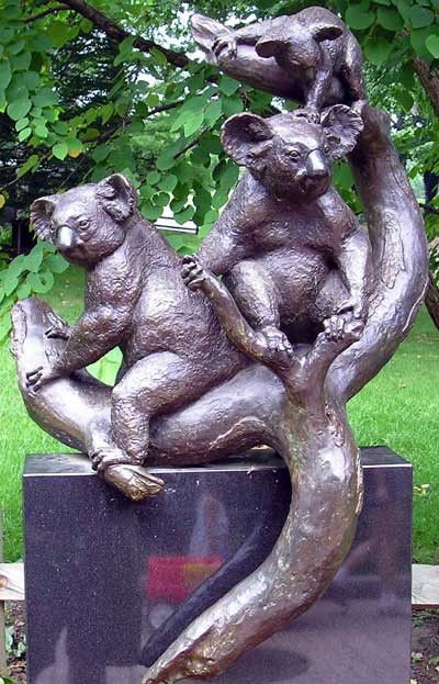 Koala bear statue at Cleveland Metroparks Zoo