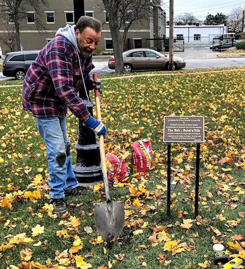Planting the tree in Shaker Heights