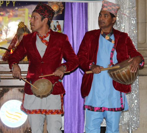 Bhutanese/Nepali musicians perform namaste welcome song