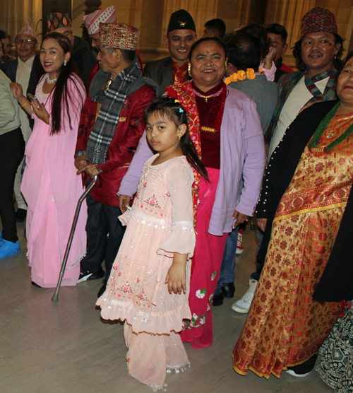 Bhutanese and Nepali people at celebration of Tihar in Cleveland