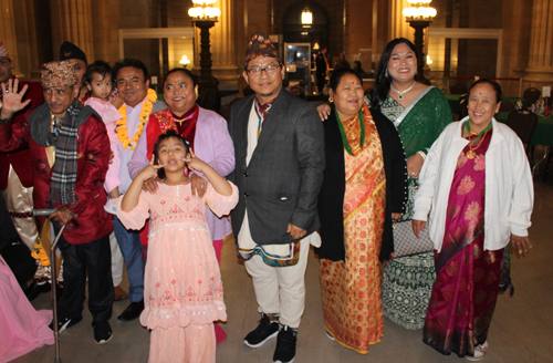 Bhutanese and Nepali people at celebration of Tihar in Cleveland