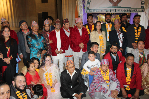 Bhutanese and Nepali people at celebration of Tihar in Cleveland