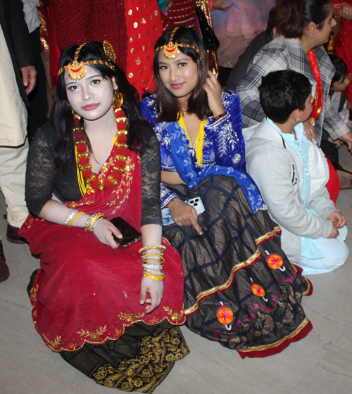 Bhutanese and Nepali people at celebration of Tihar in Cleveland