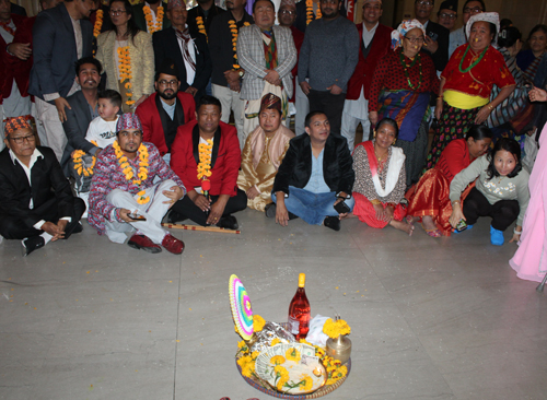 Bhutanese and Nepali people at celebration of Tihar in Cleveland