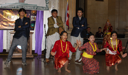 3 girls and 3 guys performed this Bhutanese Nepali Cultural Dance