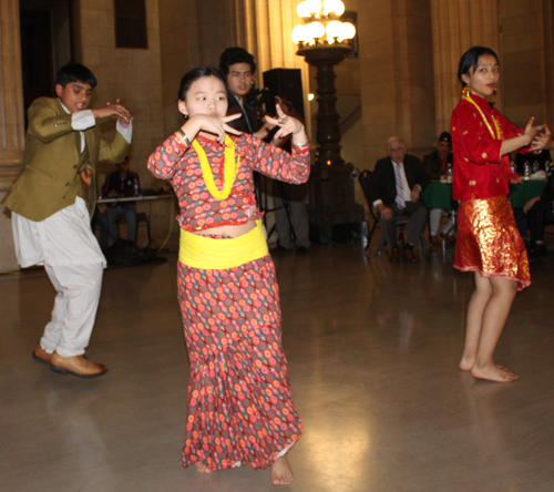 3 girls and 3 guys performed this Bhutanese Nepali Cultural Dance