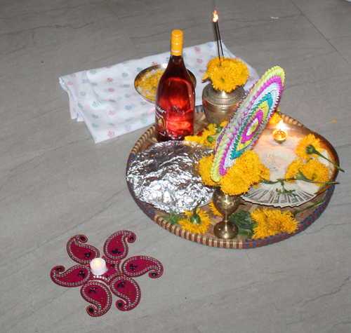 Bhutanese and Nepali celebration of Tihar candles