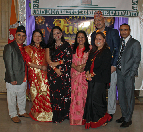 Bhutanese and Nepali people at celebration of Tihar in Cleveland