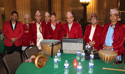 Bhutanese and Nepali people at celebration of Tihar in Cleveland