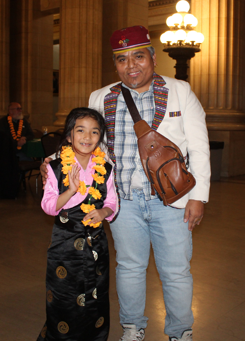 Bhutanese and Nepali people at celebration of Tihar in Cleveland