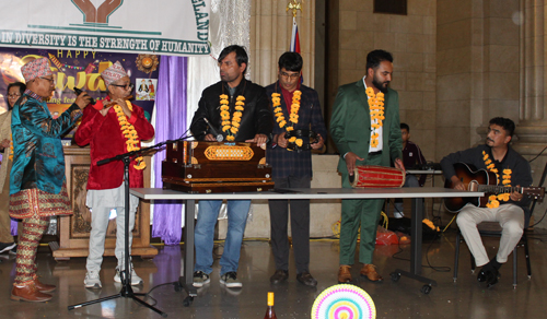 Bhutanese Nepali Cultural music at Tihar in Cleveland