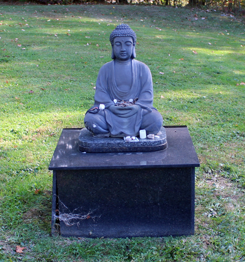 Buddha staue outside Palyul Ohio Vajrayana Buddhist Temple