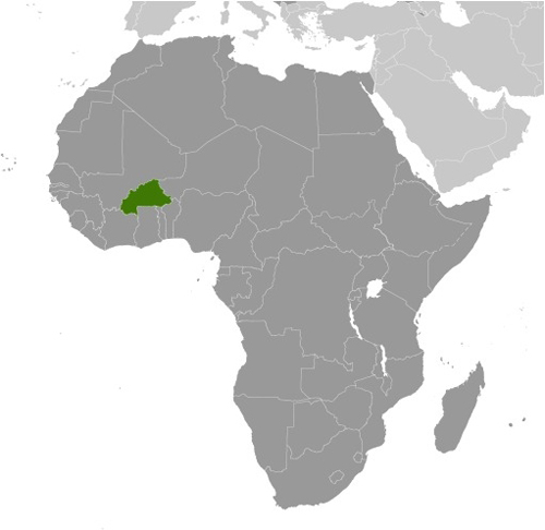 Burkina-Faso Map in Africa