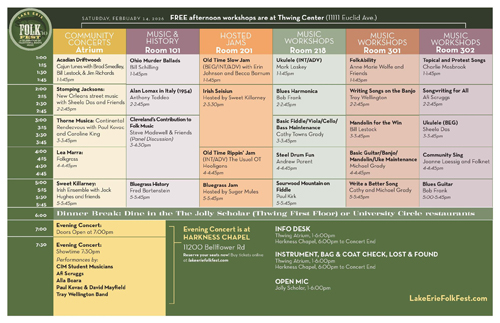Folk Fest schedule
