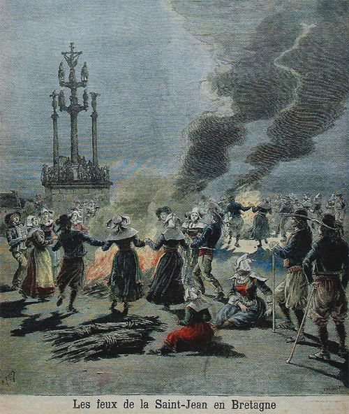 Midsommar bonfire