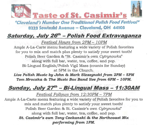 Taste of St Casimir