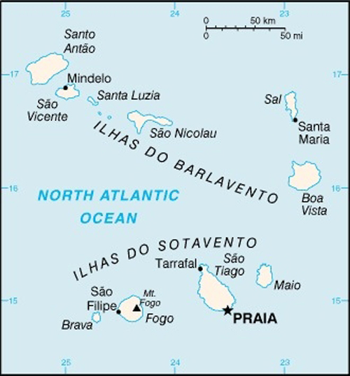 Map of Cape Verde