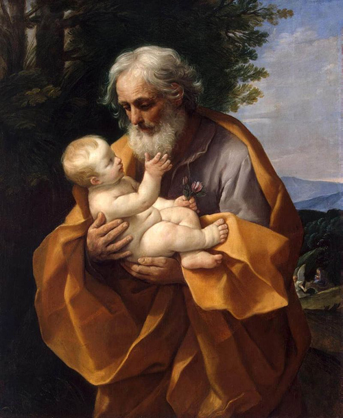 St Joseph with the infant Jesus by Guido Reni