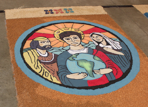 Carpets of Holy Week, Alfombras de Semana Santa at La Sagrada Familia