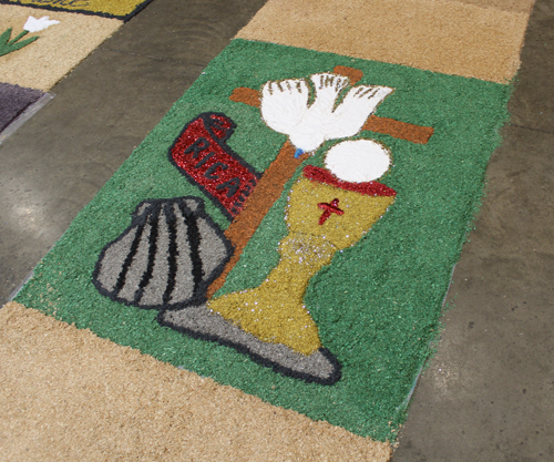 Carpets of Holy Week, Alfombras de Semana Santa at La Sagrada Familia