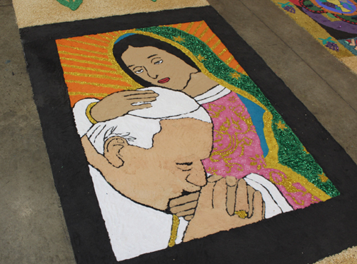 Carpets of Holy Week, Alfombras de Semana Santa at La Sagrada Familia