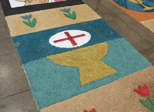 Carpets of Holy Week, Alfombras de Semana Santa at La Sagrada Familia