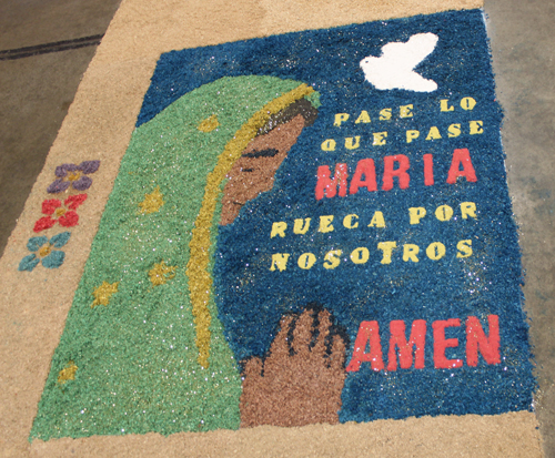 Carpets of Holy Week, Alfombras de Semana Santa at La Sagrada Familia
